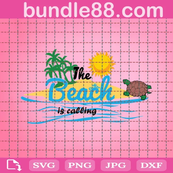 The Beach Is Calling Svg File