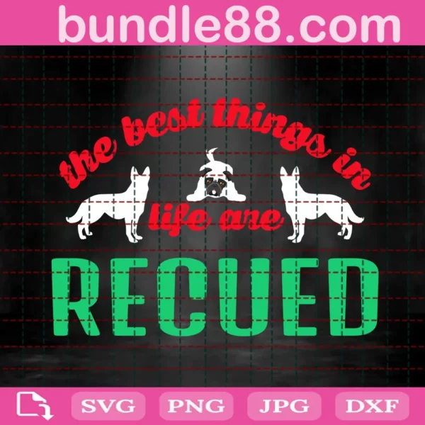 The Best Things In Life Are Recued Svg