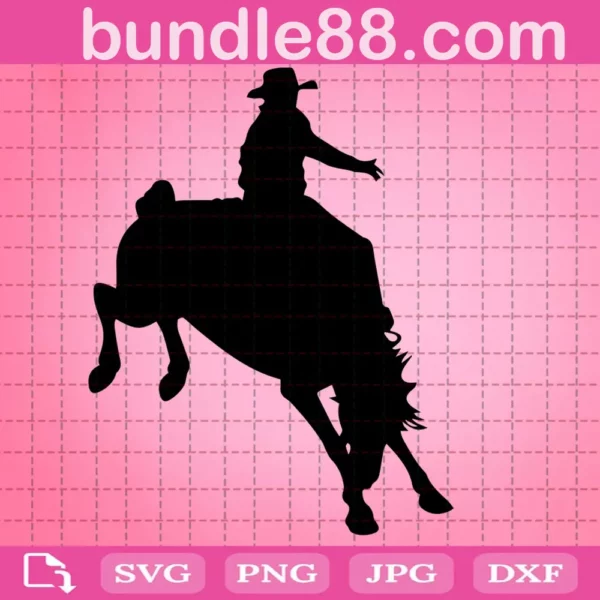 The Cowboy Riding Horse Svg