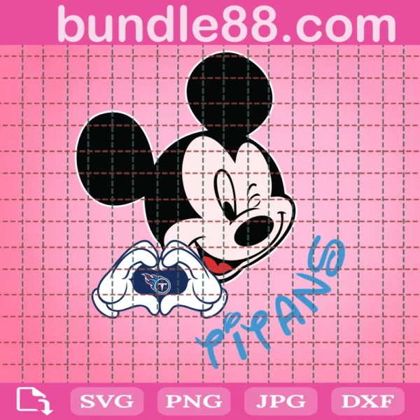 Titans Mickey Mouse Football Svg