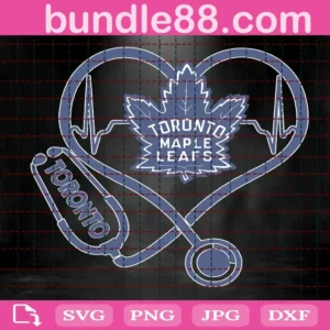 Toronto Maple Leafs Heart Stethoscope Svg