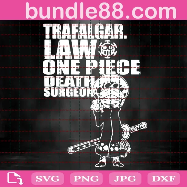 Trafalgar D Law One Piece Death Surgeon Svg