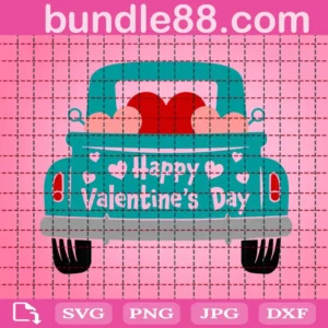 Truck Happy Valentines Day Svg