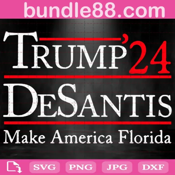 Trump 24 Desantis Make America Florida Svg