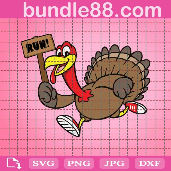 Turkey Costume Adult Running Face Turkey Trot Svg