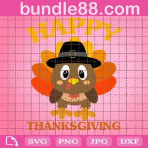 Turkey Happy Thanksgiving Svg