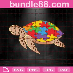 Turtle Autism Svg