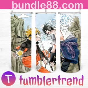Uchiha Sasuke And Uzumaki Naruto 20oz Tumbler Skinny