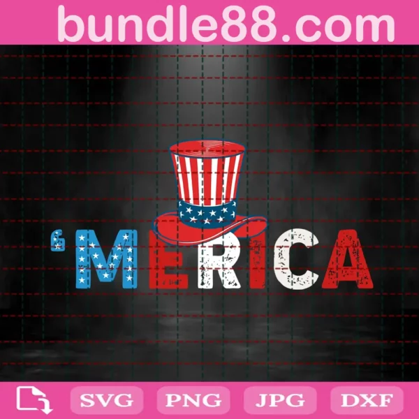 Uncle Sam Hat Merica Svg