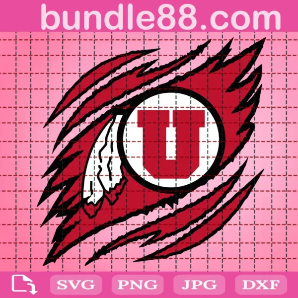 Utah Utes Claws Svg