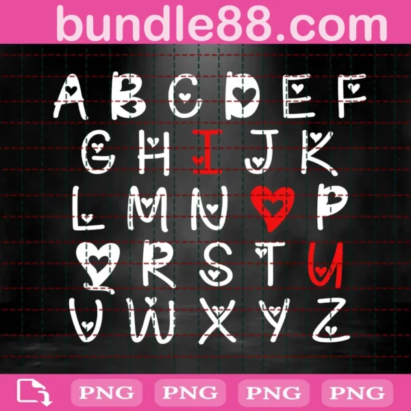 Valentine Alphabet Png