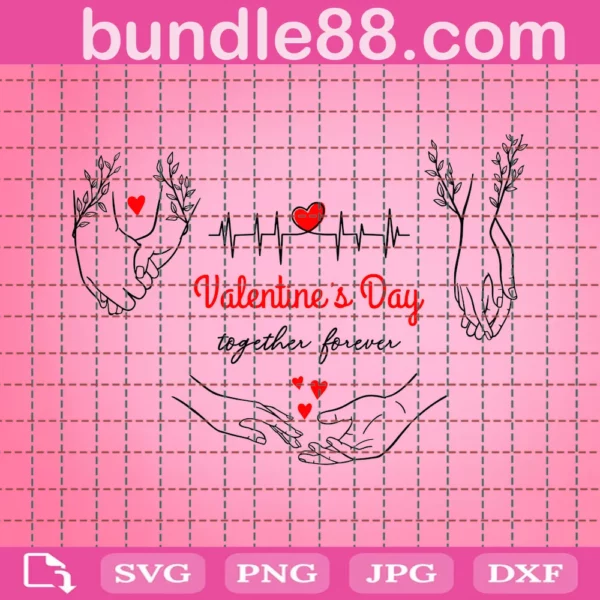 Valentines Day, Couple Hands Cut Files