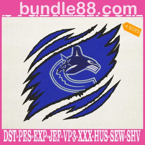 Vancouver Canucks Embroidery Design