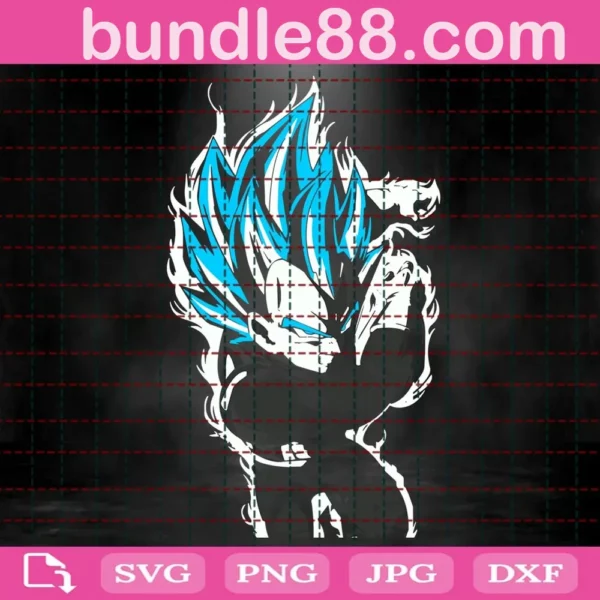 Vegeta Blue Svg, Super Saiyan Svg