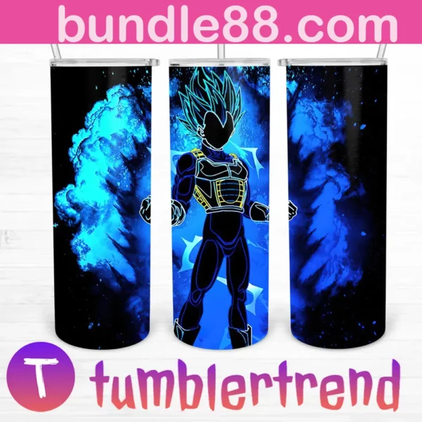 Vegeta Super Saiyan Blue 20oz Skinny Straight