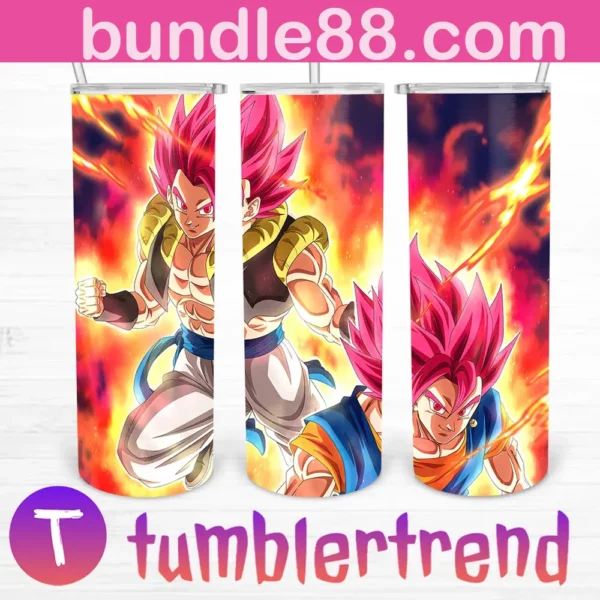 Vegito And Gogeta Super Saiyan God 20oz Skinny Straight