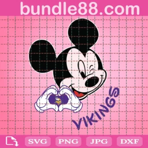 Vikings Mickey Mouse Football Svg