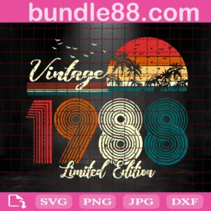 Vintage 1988 Limited Edition Svg