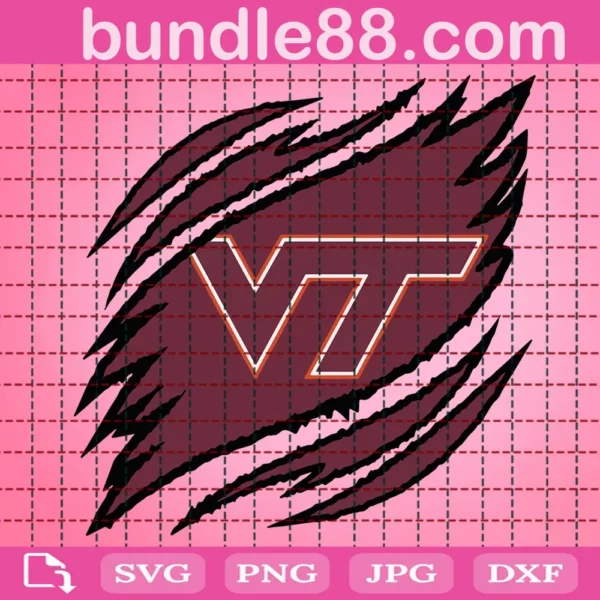 Virginia Tech Hokies Claws Svg