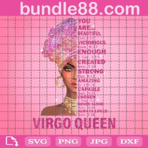 Virgo Queen Black Girl Birthday Svg