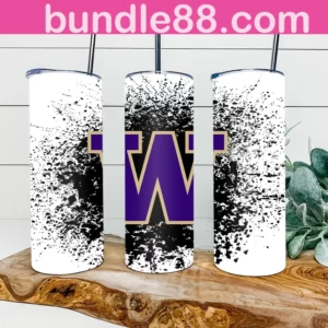 Washington Huskies Football 20oz Skinny Tumbler