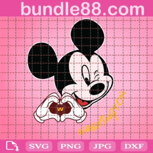 Washington Mickey Mouse Football Svg