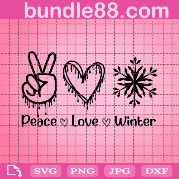 Winter Svg, Peace Love Winter Svg