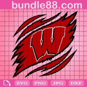 Wisconsin Badgers Claws Svg