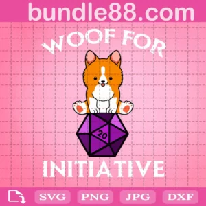Woof For Initiative Corgi Dungeons And Dogs Svg