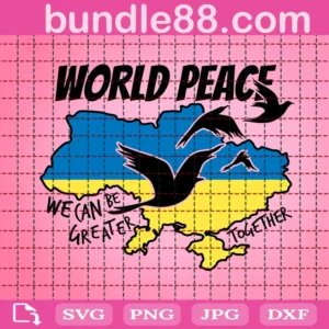 World Peace Svg, Peace For Ukraine Svg