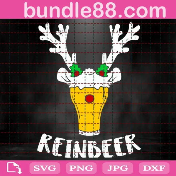 Xmas Beer Svg, Reindeer Ugly Reinbeer Svg