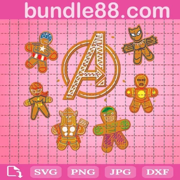 Marvel Avengers Gingerbread Cookies