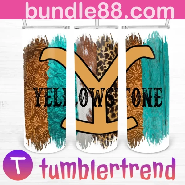 Yellow Stone Logo 20oz Tumbler Skinny