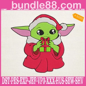 Yoda Christmas Embroidery Files