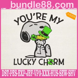 You're My Lucky Charm Snoopy Embroidery Files