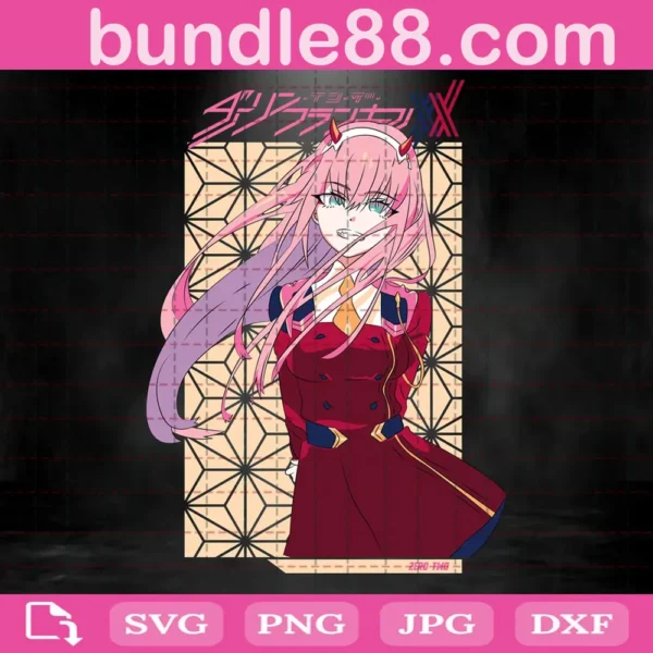 Zero Two Svg, Anime Zero Two Svg