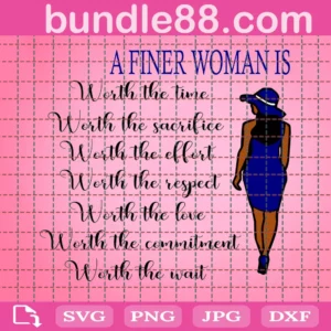 Zeta Phi Beta A Finer Woman Is Worth The Time Svg