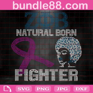 Zeta Phi Beta Natural Born Fighter Svg