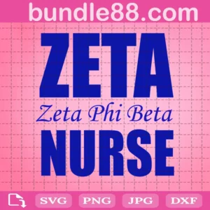 Zeta Phi Beta Nurse Svg