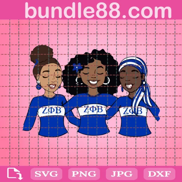 Zeta Phi Beta Women Svg