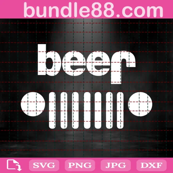 Jeep Beer Svg, Svg Png Dxf Eps Cricut Silhouette