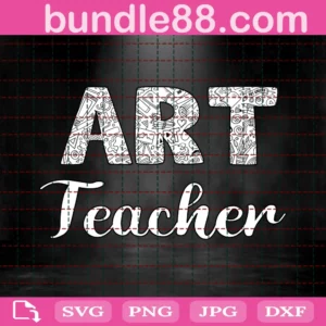 Art Teacher Clipart Black And White, Svg Png Dxf Eps Cricut Files