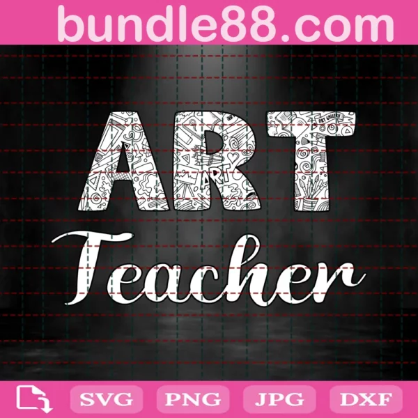 Art Teacher Clipart Black And White, Svg Png Dxf Eps Cricut Files