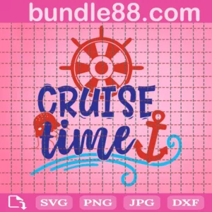 Cruise Time Clipart Summer, Laser Cut Svg Files