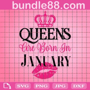 Queens Are Born In January Birthday Crown Png