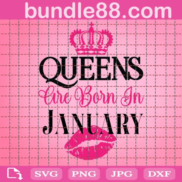Queens Are Born In January Birthday Crown Png