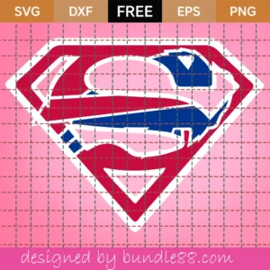 Buffalo Bills Superman Logo Svg File Free Invert