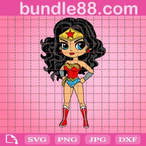 Chibi Wonder Woman Svg Files