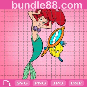 Disney Ariel Clipart, Svg Png Dxf Eps Digital Files