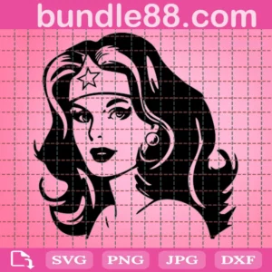 Silhouette Wonder Woman, Svg Png Dxf Eps Digital Download